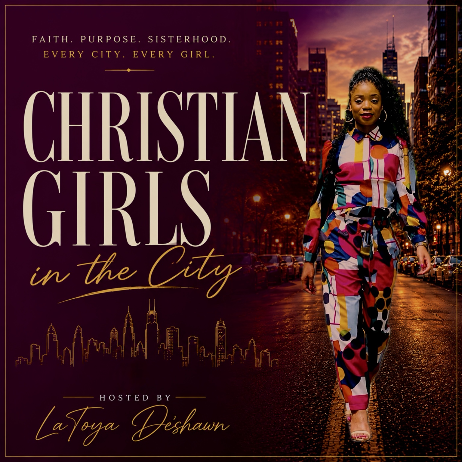 Christian Girls in the City podcast artwork featuring LaToya DéShawn